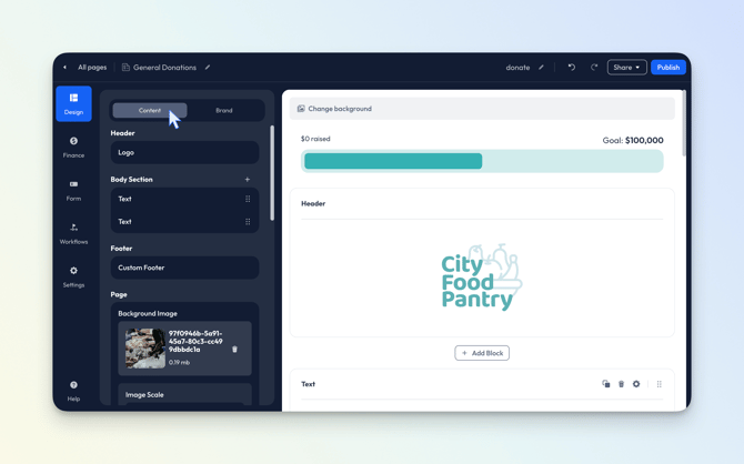 Design>Content - Donation